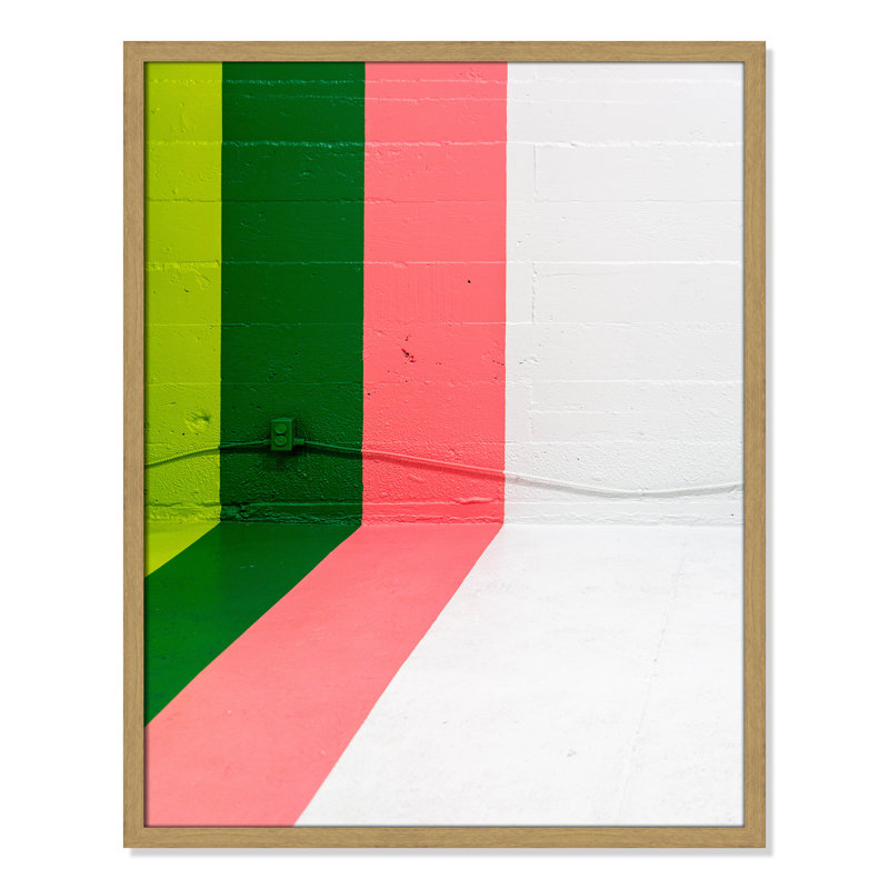 «Happy Bright Stripes On Paper» par Jason Leung, reproduction, H 29,5 po x l 23,5 po x P 0,75 po