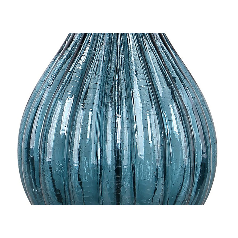 Ensemble de lampe de table Rami, Bleu, H 27,25 po x l 14 po x P 14 po, Blanc cassé / blanc