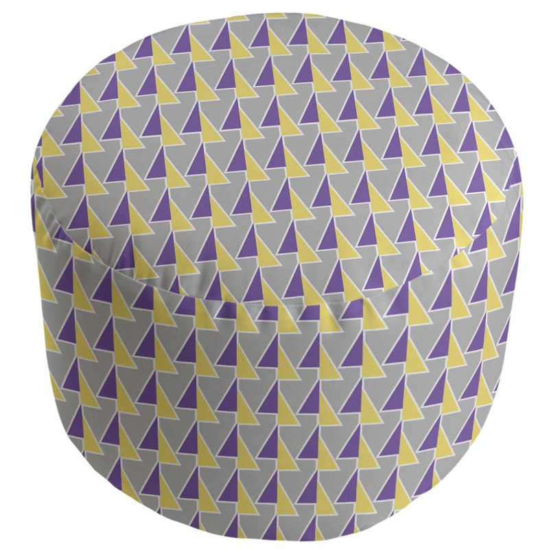 repose-pieds à motifs shifted arrows, Mauve / jaune