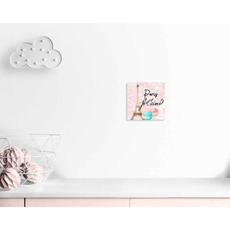 Bonjour paris 1, H 12 po x l 12 po x P 1,5 po, Toile