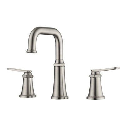 Remeslo Collection Two-Handle Widespread Lavatory Bathroom Faucet 1.2 gpm with Drain Assembly - Brushed Nickel