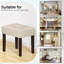 Tabouret de repose-pieds rectangulaire en cuir Nakendra-582534234-577916057
