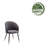 Mablethorpe Velvet Upholstered Dining Chair with Gold Trim-139894568