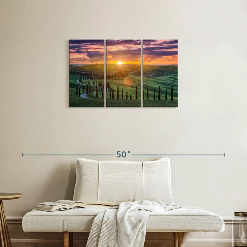 Sebbie Sunset Over Tuscany, 20" H x 33" W