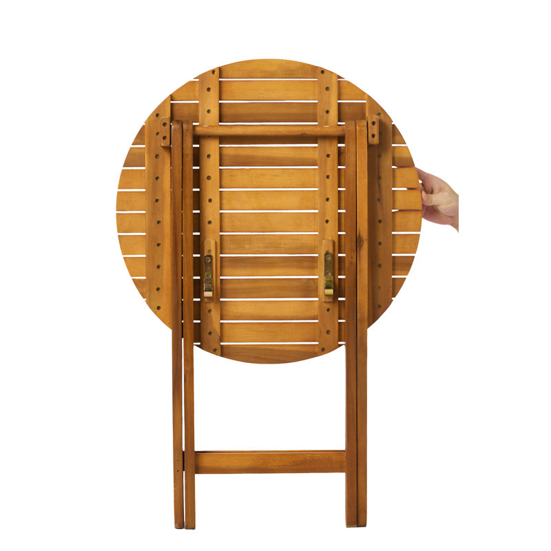 Ensemble bistro 3 pièces en bois d'acacia