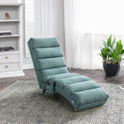 Chaise longue de massage en lin d'intérieur avec télécommande