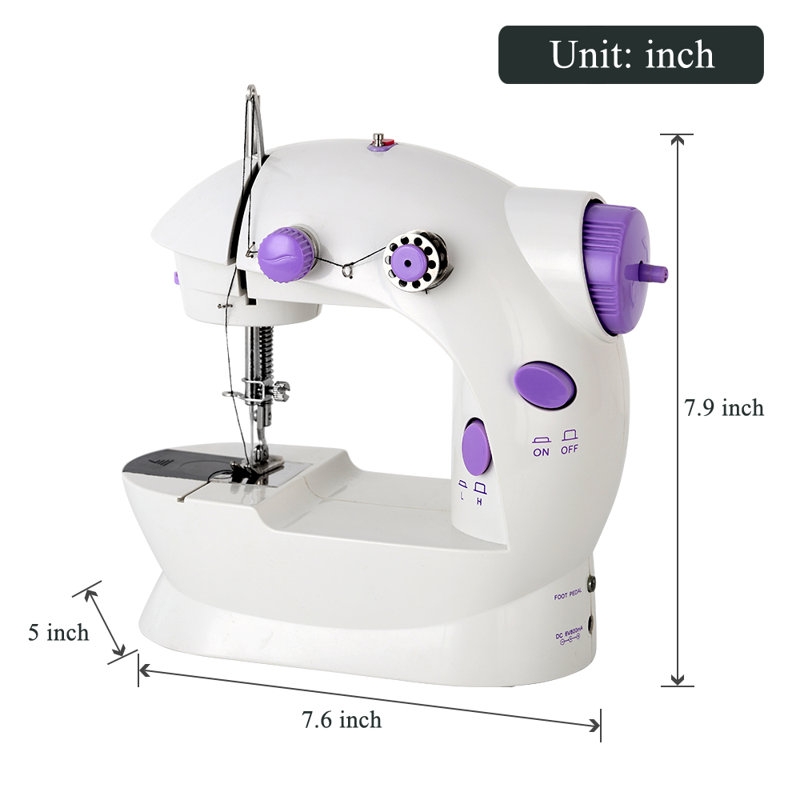Mini machine à coudre avec 25 bobines PCS et fil à coudre pour le ménage