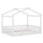 Structure de lit en bois avec clôture-709526564