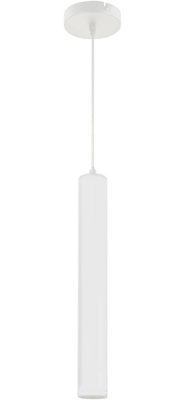 Luminaire suspendu cylindrique blanc avec culot GU10