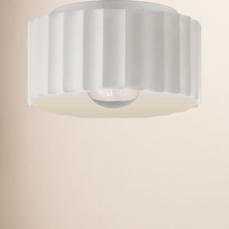 Colgate Ceramic Flush Mount, Bisque, 6.5" H x 10" W x 10" D