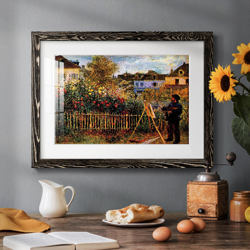 Monet peignant dans son jardin à Argenteuil, Noir, H 28 po x l 42 po x P 1,5 po