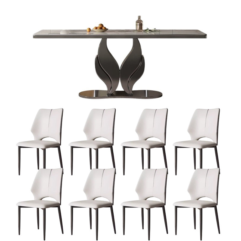 Ensemble de table de salle à manger moderne et simple de luxe, H 29,5 po x L 78,7 po x l 35,4 po