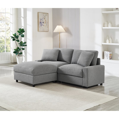 Modular Sectional Sofa3 Storages Lshaped Polyester Fabric Sectional Couches For Living Room2Seater Cloud Couches With OttomanFlexible Combination M Modular Sectional Sofa3 Storages Lshaped Polyester Fabric Sectional Couches For Living Room2Seater Cloud Couches With OttomanFlexible Combination M