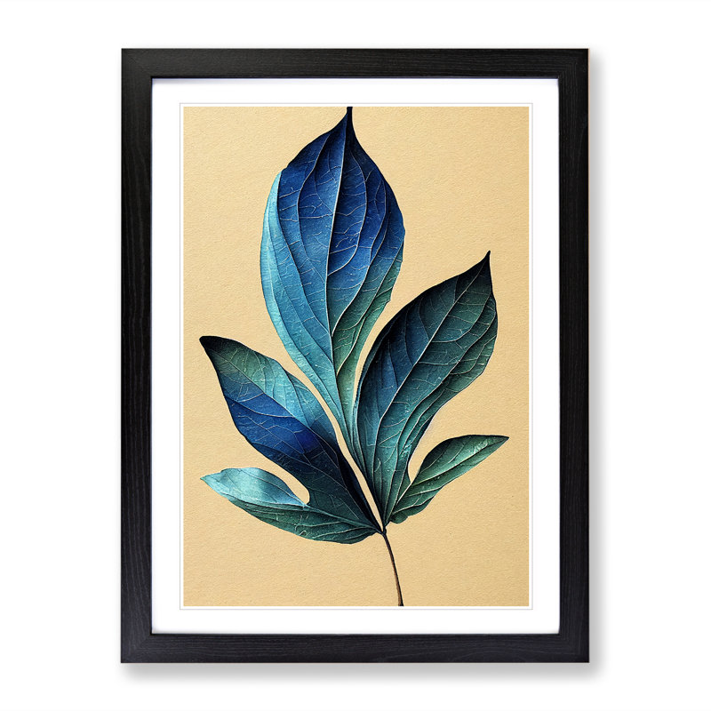View Of A Leaf No.1 - Single Picture Frame Print, Black, 64cm H x 46cm W x 2cm D
