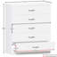 Tayce 4 Piece Bedroom Set (2 Drawer Bedside Chest X2, 5 Drawer Chest, 3 Door 2 Drawer Mirrored Wardrobe)-1344537267