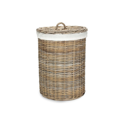 Wicker Laundry Hamper Basket with Lining