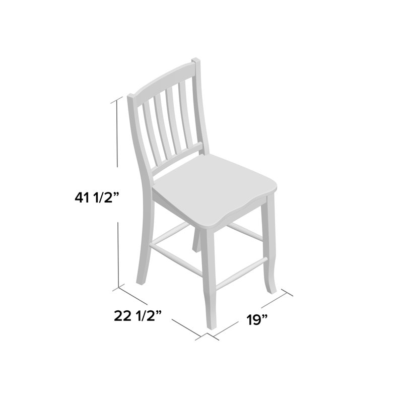 Orviston Solid Wood Counter Stool, Brown/Beige