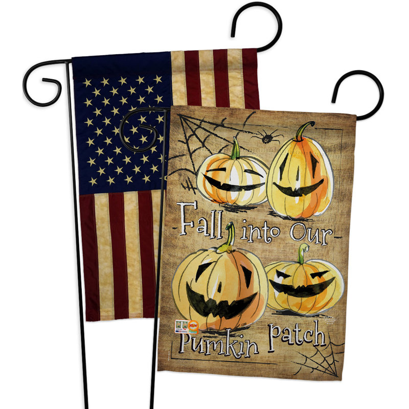 Double Sided 18.5 in. H x 13 in. W Polyester Halloween Garden flag