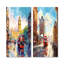 Vintage London UK Scenery - ensemble de 2 impressions de ville en métal-1592605926