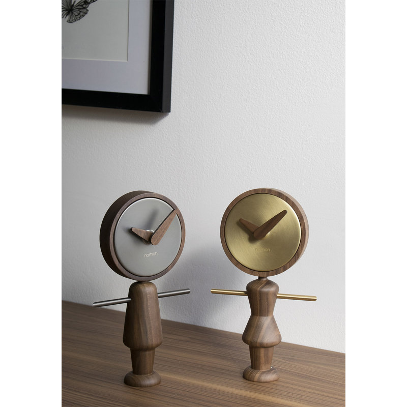 Nena Clock, Walnut/Graphite 1