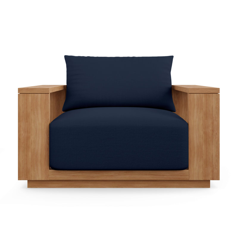 Beja Luxe Club Chair - Natural, Blue