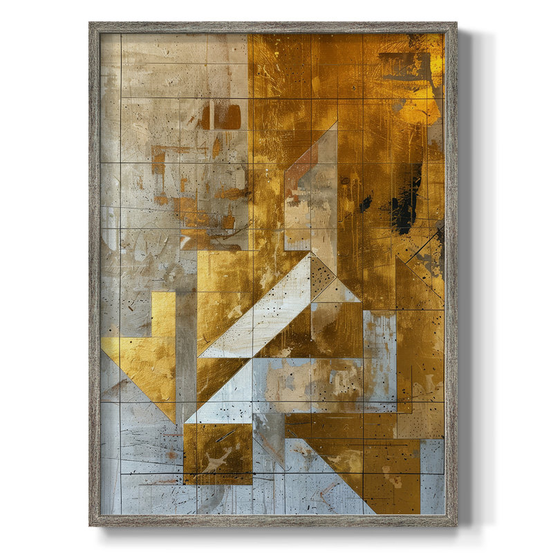Reproduction encadrée ABSTRACT Series XCV III - bois massif, H 15 po x l 12 po