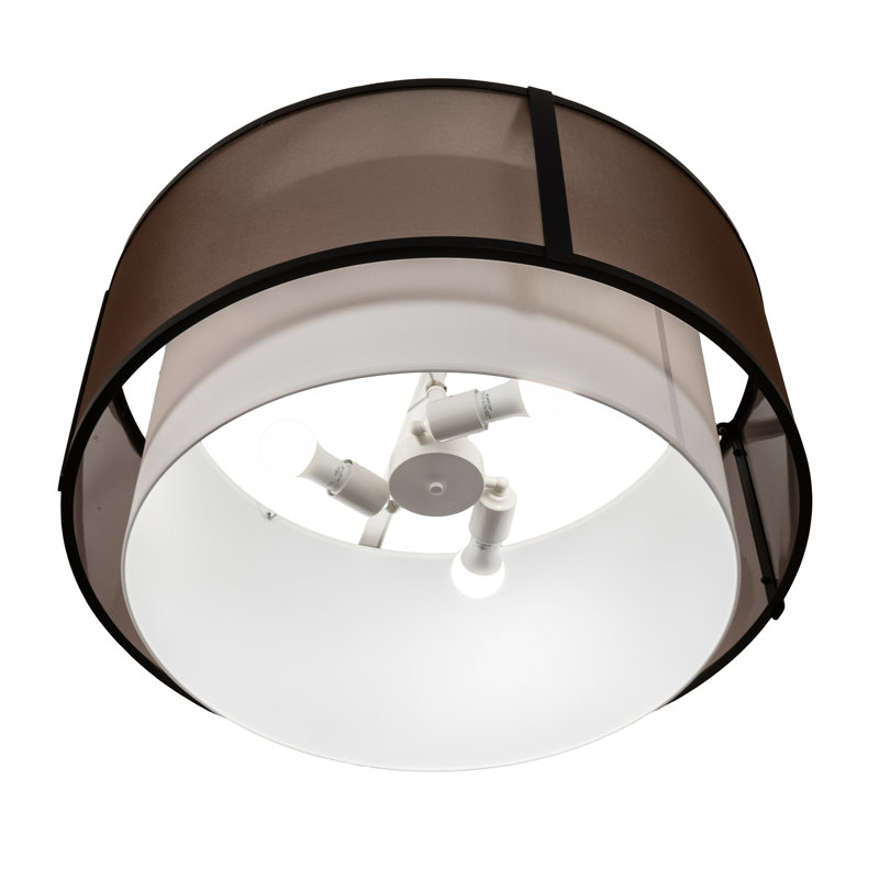 3 - Light Semi Flush Mount, 12 W