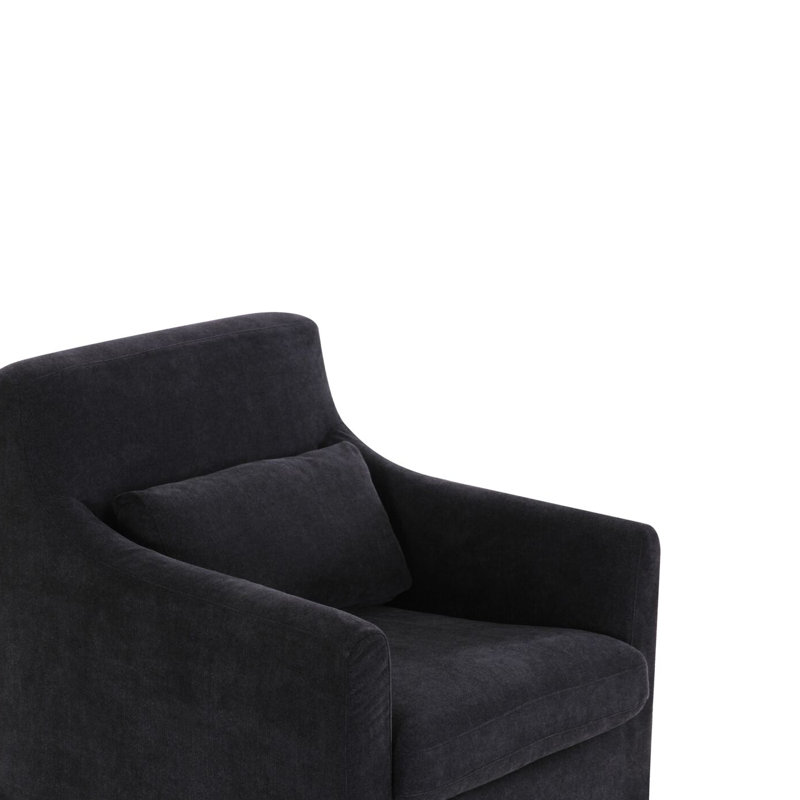 Lydia Upholstered Arm Chair, Black