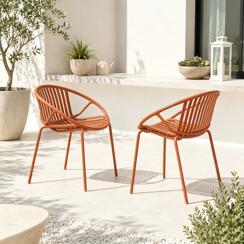 Chaises de patio, Orange