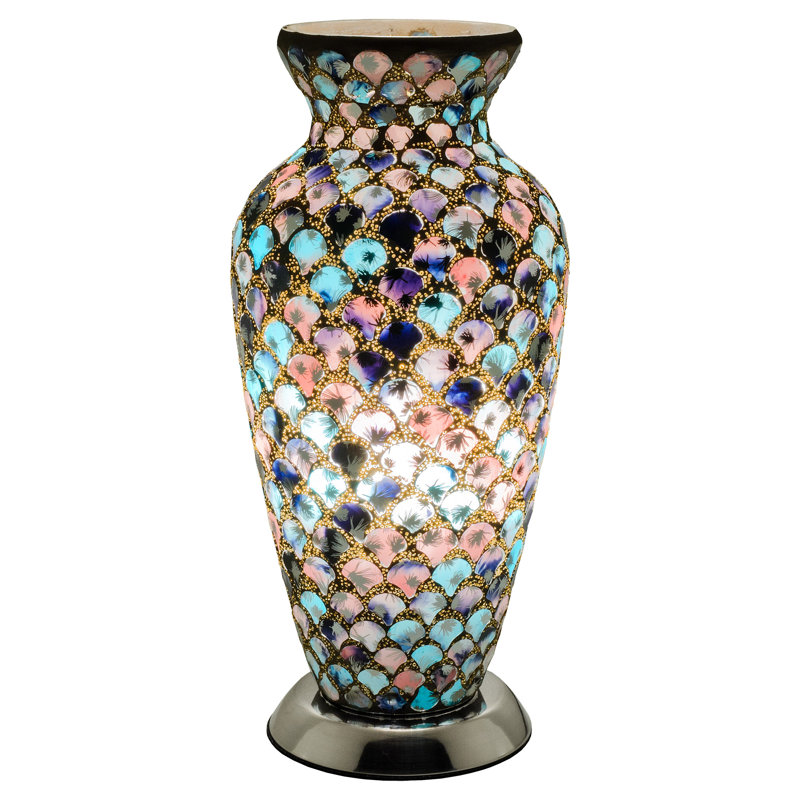 Salena Novelty Lamp, Blue/Peach