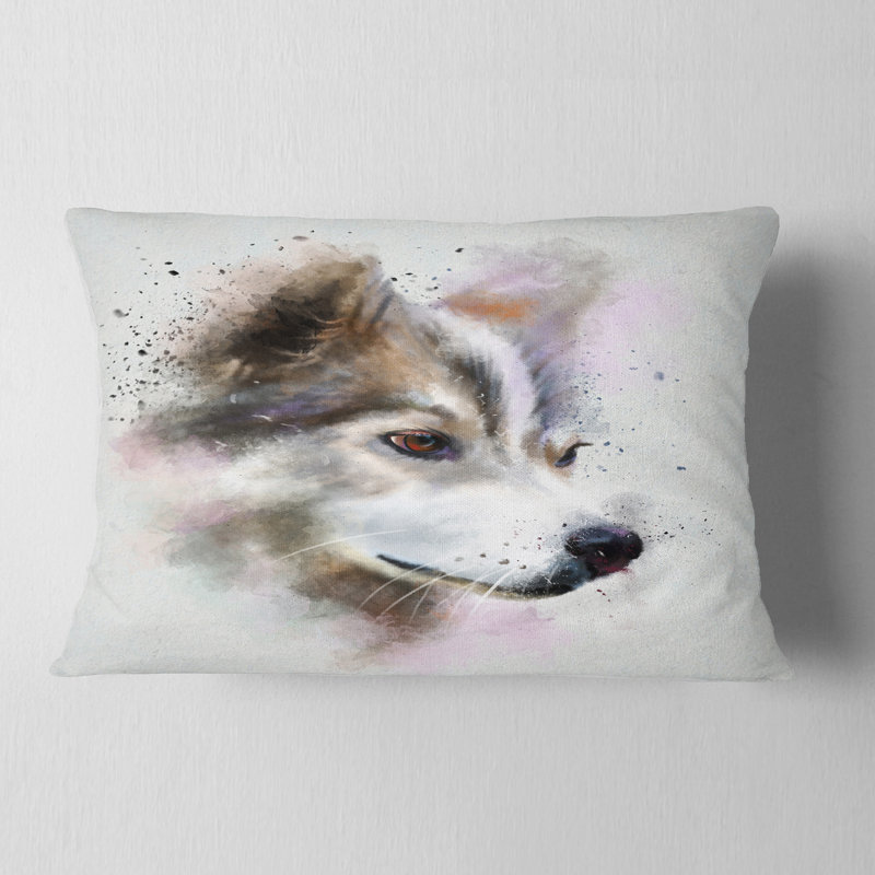 Coussin «Cute Brown Dog Watercolor - Animal Print»
