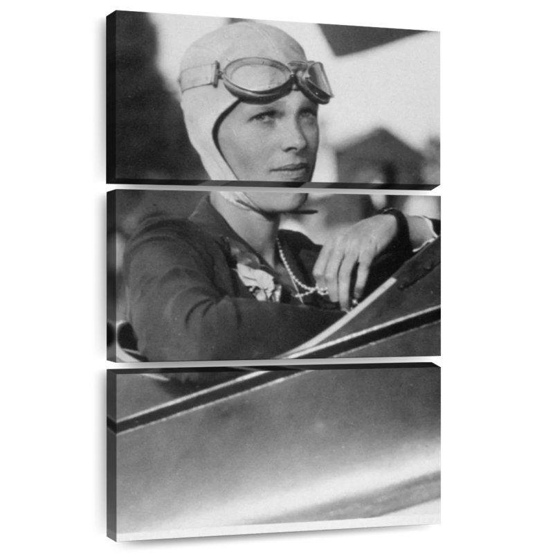 Keiri Amelia Earhart In Boston Training Plane, 38" H x 24" W