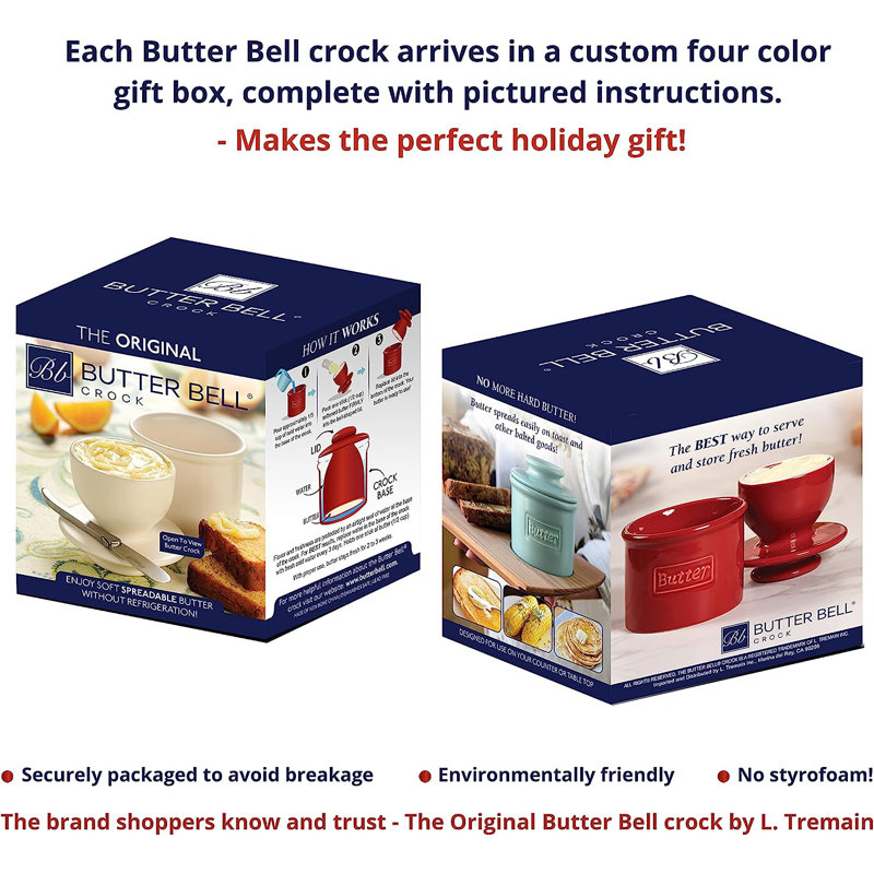 Bronze Matte Ceramic Round Butter Bell Crock