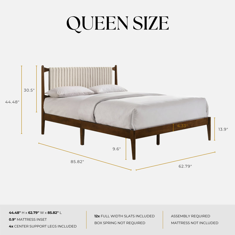 Ava Wooden Platform Bed