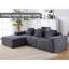 Canapé modulaire moderne en L avec coussins profonds-497017214