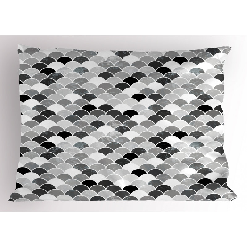 Fish Polyester Geometric Sham Set, Twin