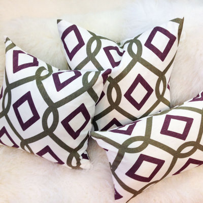 Tuscany Diamond Chain Linen Throw Pillow