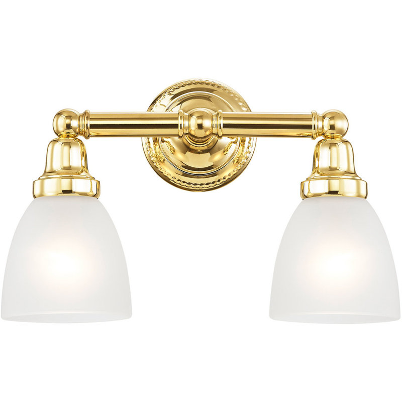2 - Light Vanity Light, Polished Brass