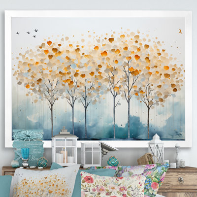 " Minimalism Yellow Tree Solitude III "