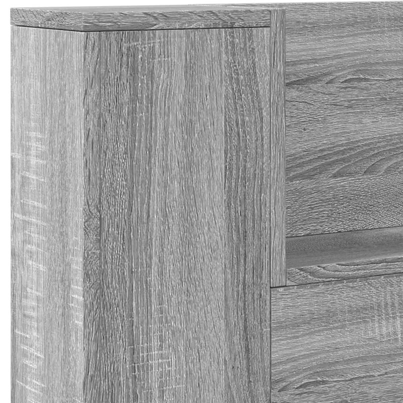 Headboard, European Double (140 x 200 cm), Grey Sonoma