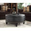 Faux Leather Ottoman-1158085221