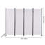 Paravent de 1,70 m (5,6 pi) pliable en tissu blanc, pour bureau, chambre, salle à manger, bureau, autoportant, blanc-177403588