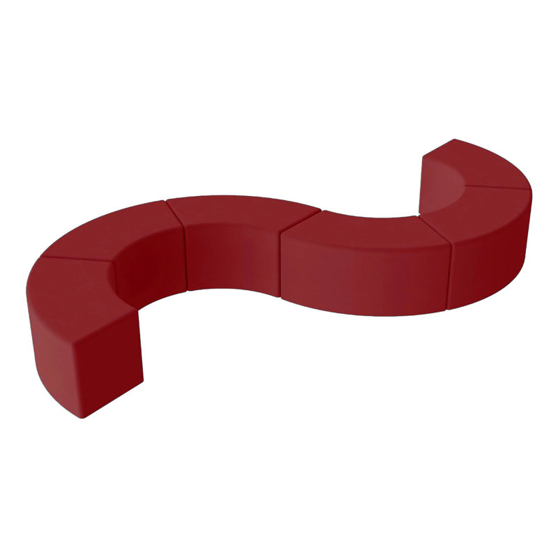 Hauteur de repose-pieds courbé en S Pro Series, paquet de 6, H 18 po x l 20 po x P 40 po, Rouge