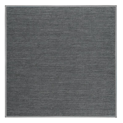 Machine Washable Solid Gray Area Rug