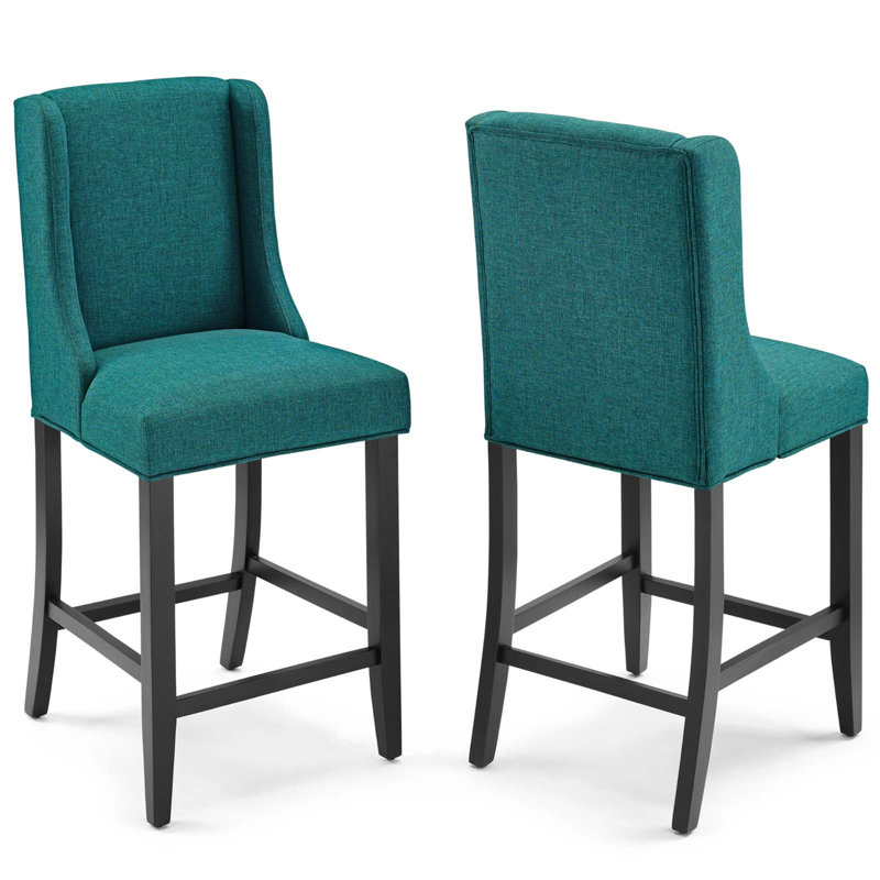 Tabouret de bar Modway Baron, Tabouret de comptoir (assise à une hauteur de 26,, Bleu sarcelle, 2