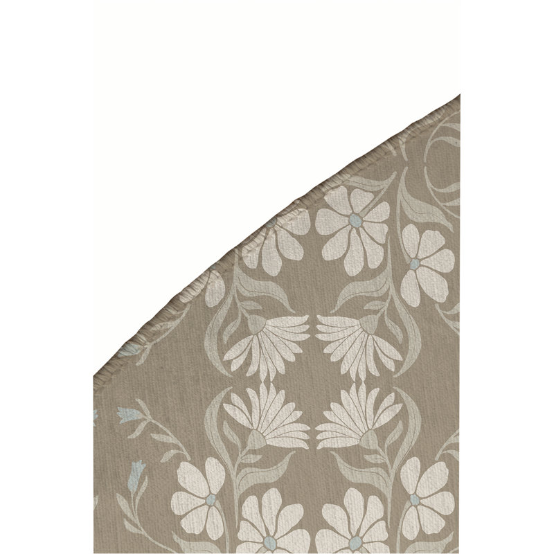 Groovy Flowers Area Rug, Round 5'