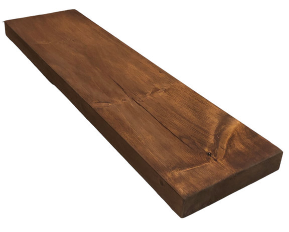 La Grange Wood Shelf  36''L x 8''W x 1''H Whiskey Brown, 1" H x 36" W x 8" D