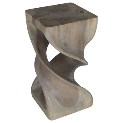 Ahliya Solid Wood Block End Table Set