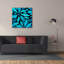 «Epic Graffiti» «Black and Blue 1» par Alonzo Saunders, art mural sur toile, 37 po x 37 po