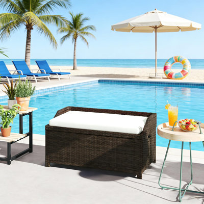 Storage Box,Outdoor Wicker Storage Bench